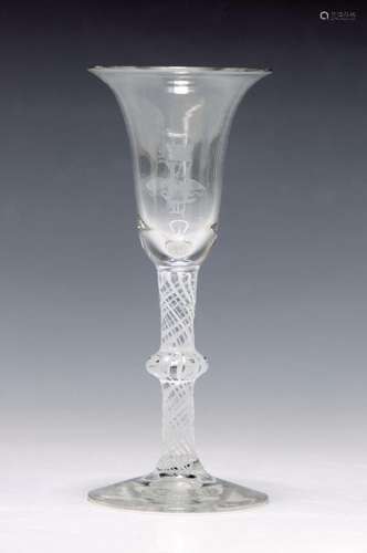 glass, Russia, around 1870/80, one side with Russian