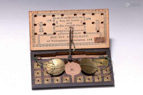 Apothecary scales, Joh. Pet. Braselmann, around 1786