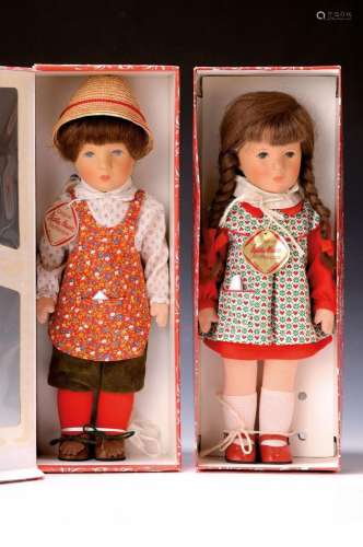 Two Käthe Kruse dolls, '70s, Sarah 35 H and Toni 35 H