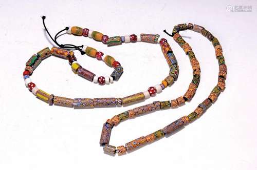 2 necklaces, Venice, Murano, for Africa, around