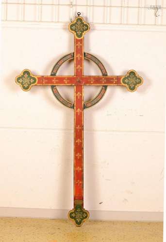 Large procession cross, France, around 1900, wood