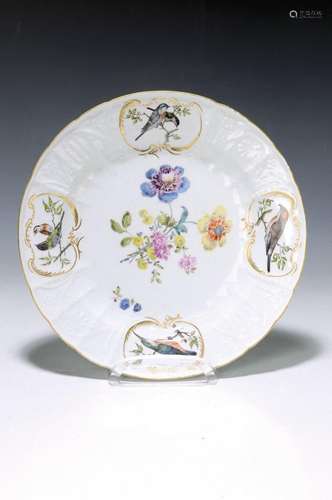 Plate, Meissen, around 1750, Neu-Dulong- Relief, in