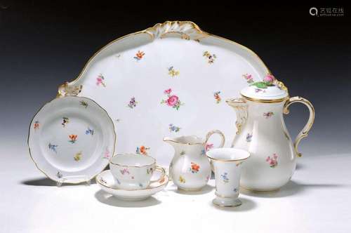 Coffee service, Meissen, around 1890, porcelain