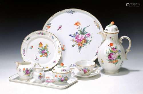 Coffee service, Nymphenburg, 20th century, porcelain