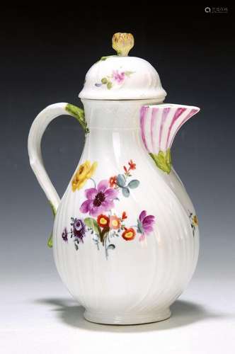 Coffee pot/Rococo pot, Meissen, around 1750, Form Neu