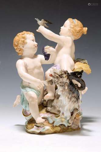 Large porcelain group, Meissen, around 1860/70