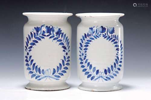 couple of Pharmacy vessels, 18. th c., faience