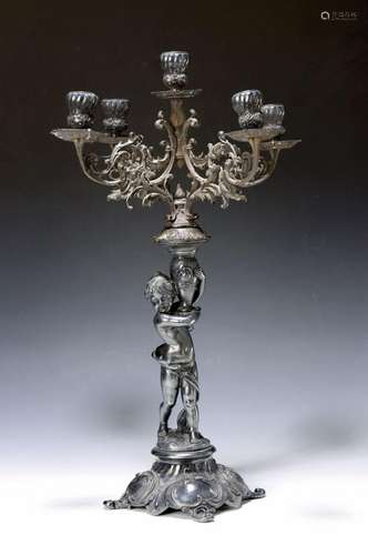 Candlestick, German, WMF, around 1890-1895, alloy I/O