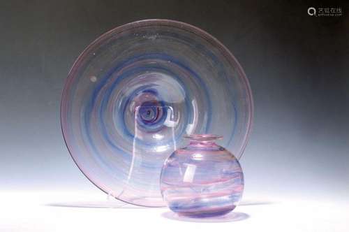 Bowl and vase by Michael Harris, 1933-1994, founder of