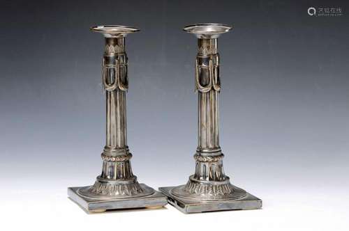 Pair of candlesticks, Augsburg, around 1800, 13-lot