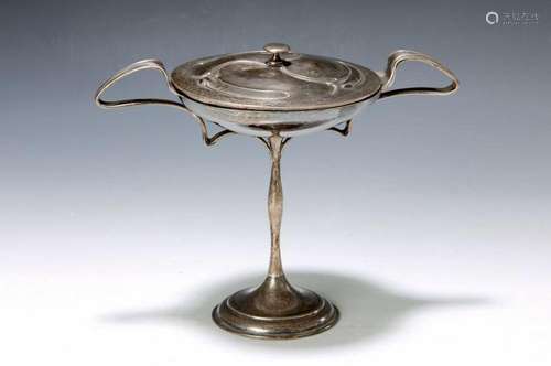 Lidded vessel, London England, 1905, sterling silver