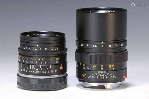 Two lenses for Leica M, Elmarit M 2.8/28mm, Elmarit -M