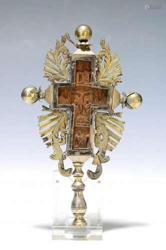 Cross, South German, 18th century, carved boxwood