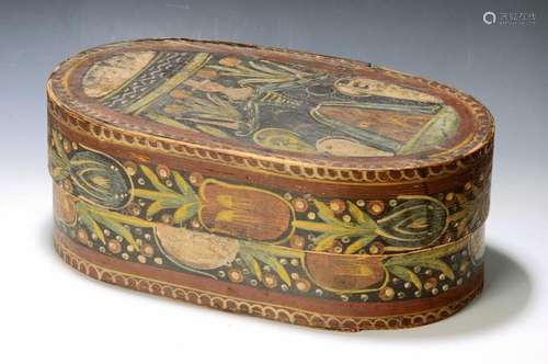 Bonnet box/span box, Braunschweig, around 1800/20