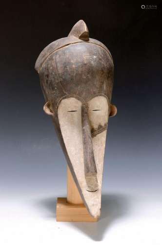 Mask, Fang, Gabon, 20th century, wood, paintedblack and