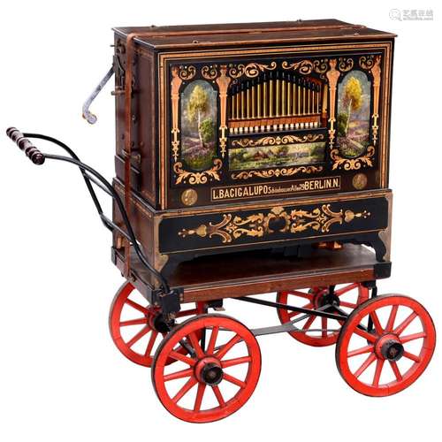 Large Trumpet Barrel Organ by L. Bacigalupo, c. 1925