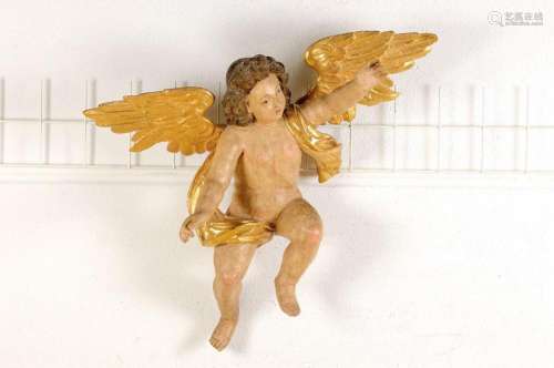 Large angel, southern German, around 1720-40, linden wood