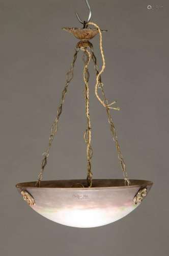 Ceiling lamp, Muller Freres Luneville, 1920s, colorless