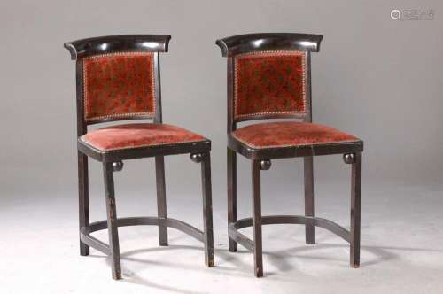 Pair of so-called 'bat chairs', J & J Kohn, desi...