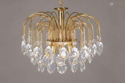 Ceiling lamp with crystal hangings, 1970s/1980s