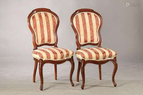 Pair of historicism chairs, around 1870/80, solid