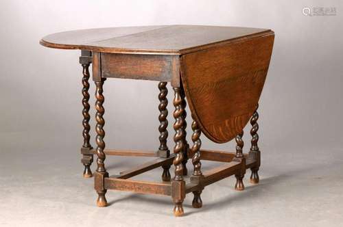 Gate-leg table/folding table, England, around 1900, solid