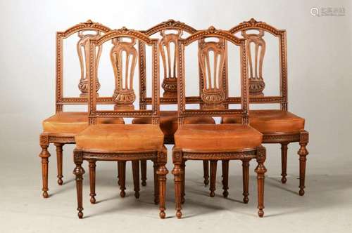 5 chairs, Louis Seize, France, around 1780/1800