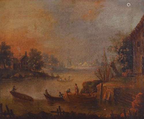 Unknown artist, Netherlands, around 1830-40, wide river
