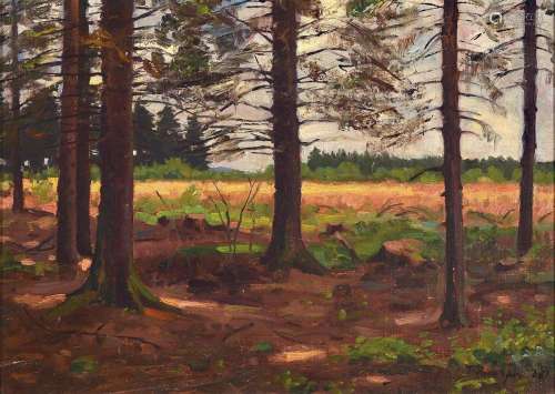 F. Heinz Eßer, born 1892 Düsseldorf, view fromthe forest
