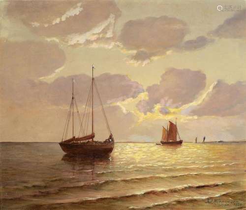 Julius Hennemann, artist of the 20th century, maritime
