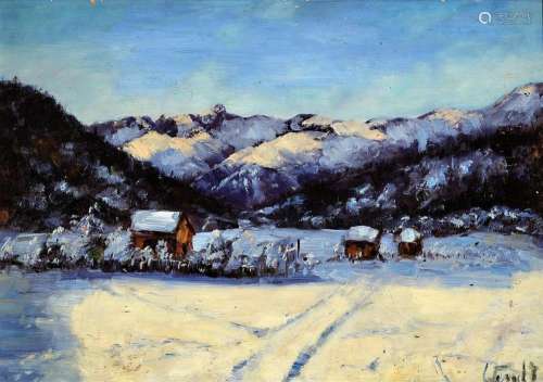 Wendt, around 1925-30, mountainous landscape in winter