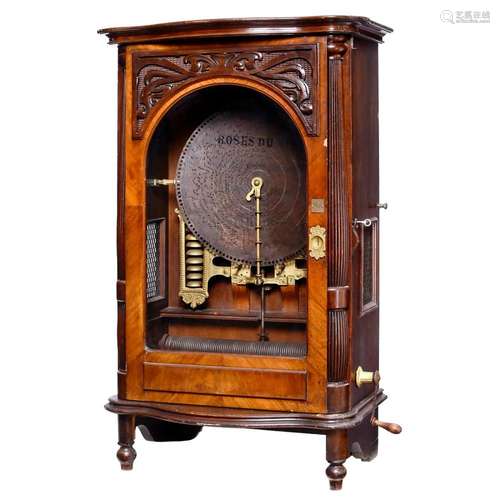 Polyphon Style 104 Coin-Operated Disc Musical Box with Bells...