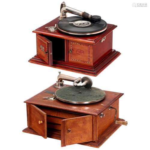 Two Table Gramophones