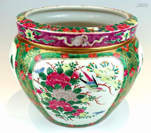 Bauchiger Cachepot China, Kanton-Stil