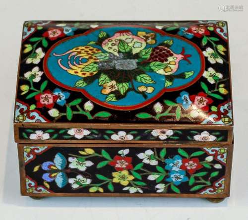 Rechteckiger Cloisonné-Kasten Japan