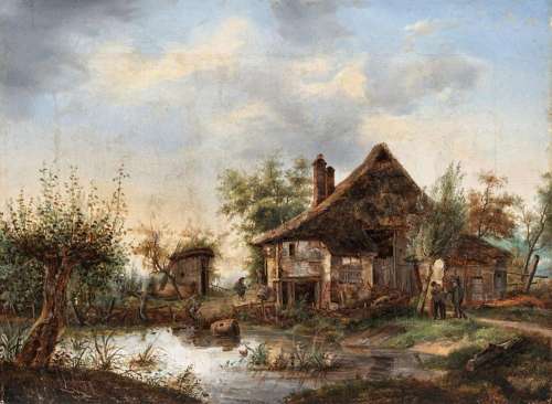 Johann Christian Klengel "Landschaft mit Bauernhaus an ...