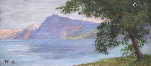 Mathilde von Sachsen, Abendstimmung am Gardasee (?). 1917.