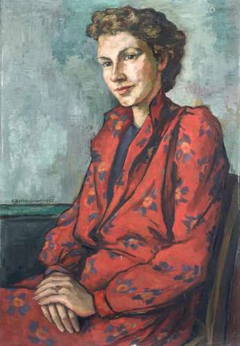 Rosso Hugo Majores, Porträt Eva Nierth. 1955.