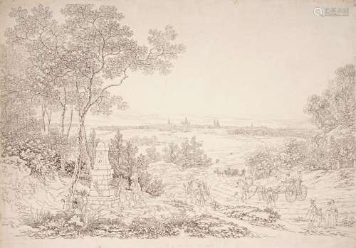 Carl August Richter (zugeschr.), Blick auf Dresden von der B...