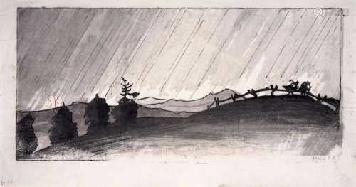 Siegfried Berndt, Regen im Osterzgebirge. 1944.