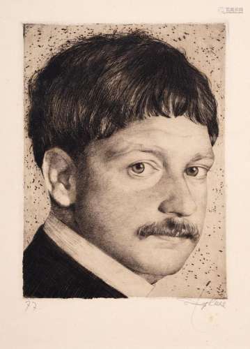 Joseph Uhl, Selbstbildnis. Wohl 1910''s