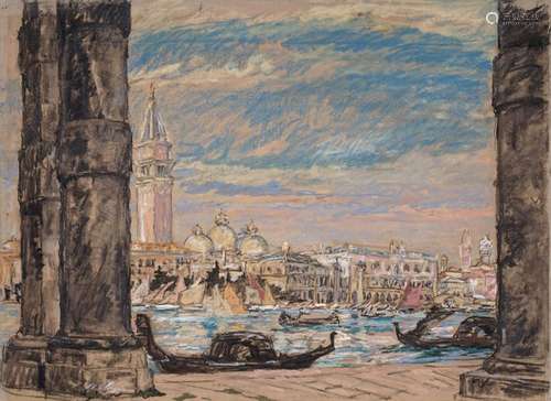 Hans Unger, Venedig – Blick auf den Canal Grande. Wohl um 19...