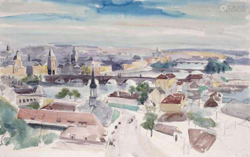 Paul Wilhelm, Blick auf Prag. 1938.