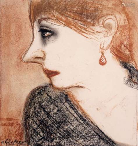 Herta Günther, Frauenporträt im Profil. 1994.