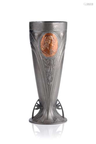 Seltener Jugendstil-Pokal "Goethe und Schiller". W...