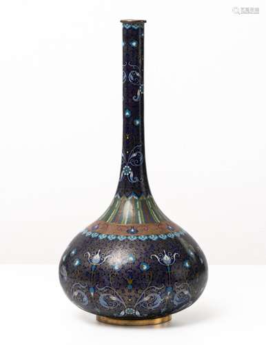 AN ENAMELLED VASE