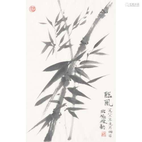 Sumi-Malerei "Bambus", CHINA, 1. Hälfte 20. Jh.,