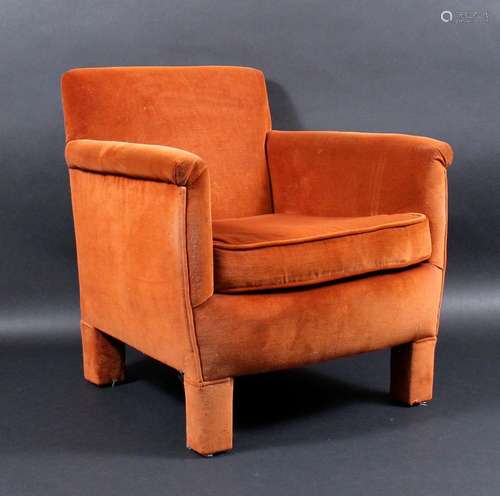 Marcel COARD (1889 1974) Fauteuil à dossier carré légèrement...