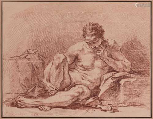 François BOUCHER (Paris 1703 1770) Académie d'homme assi...