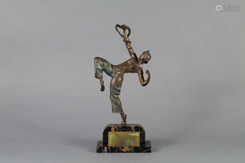 Samuel LIPCHITZ (1880-1943)Danseuse au serpent Bronze à pati...